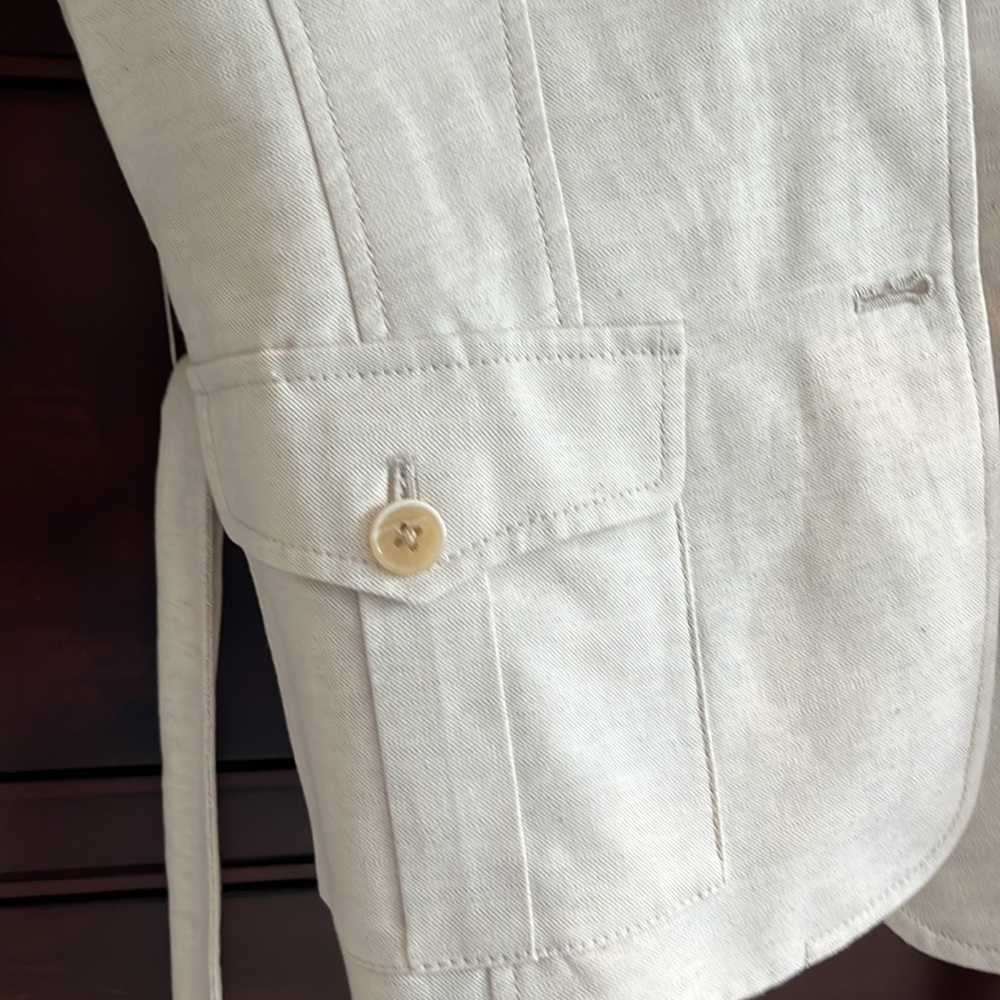 Banana Republic Linen Blazer Size 6 with Tie and Pockets NWOT - Picture 6 of 10